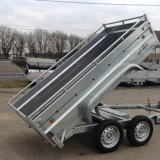 Remolque Basculante de alta Resistencia Lider, PTAC 1500 kg, ejes Dobles con Freno