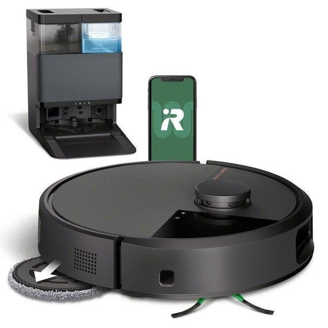 iRobot Roomba Plus 505 Combo Robot Aspirador con Base AutoWash Multifunción y Autolimpiable Negro