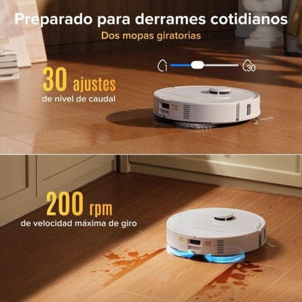 Robot aspirador y Fregasuelos Roborock Qrevo S Pro Base multifunción Navegación LiDAR 18.500 Pa Control por app