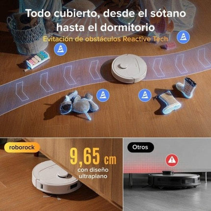 Robot aspirador y Fregasuelos Roborock Qrevo S Pro Base multifunción Navegación LiDAR 18.500 Pa Control por app