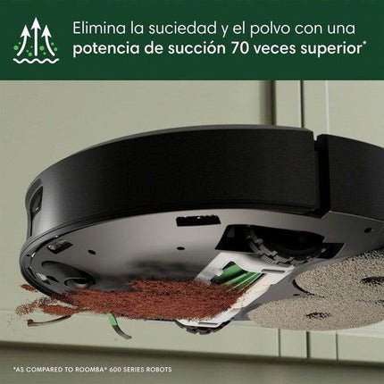 iRobot Roomba Plus 505 Combo Robot Aspirador con Base AutoWash Multifunción y Autolimpiable Negro