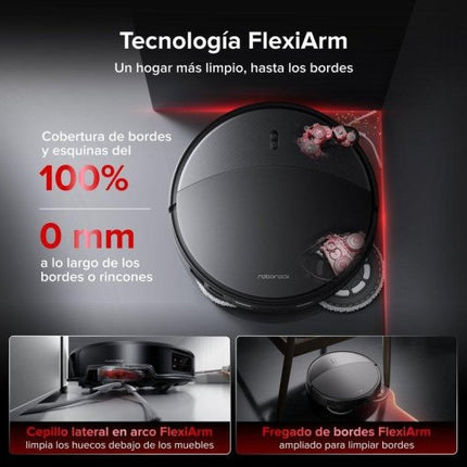 Robot Aspirador y Fregasuelos Roborock Saros 20 Set con Autovaciado Navegación 3D StarSight 2.0 Potencia HyperForce Cámara RGB Voz Altura 7,98 cm