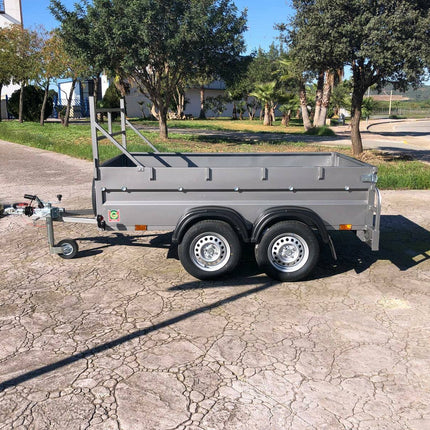 Remolque Caja Abierta 2 Ejes Doble Eje Sin Freno